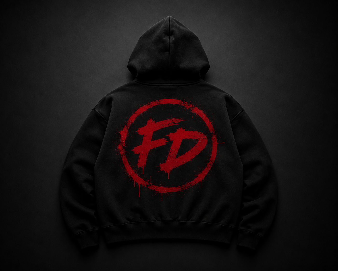 Distressed Zip-Up Hoodie