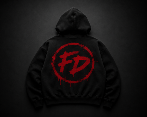 Distressed Zip-Up Hoodie